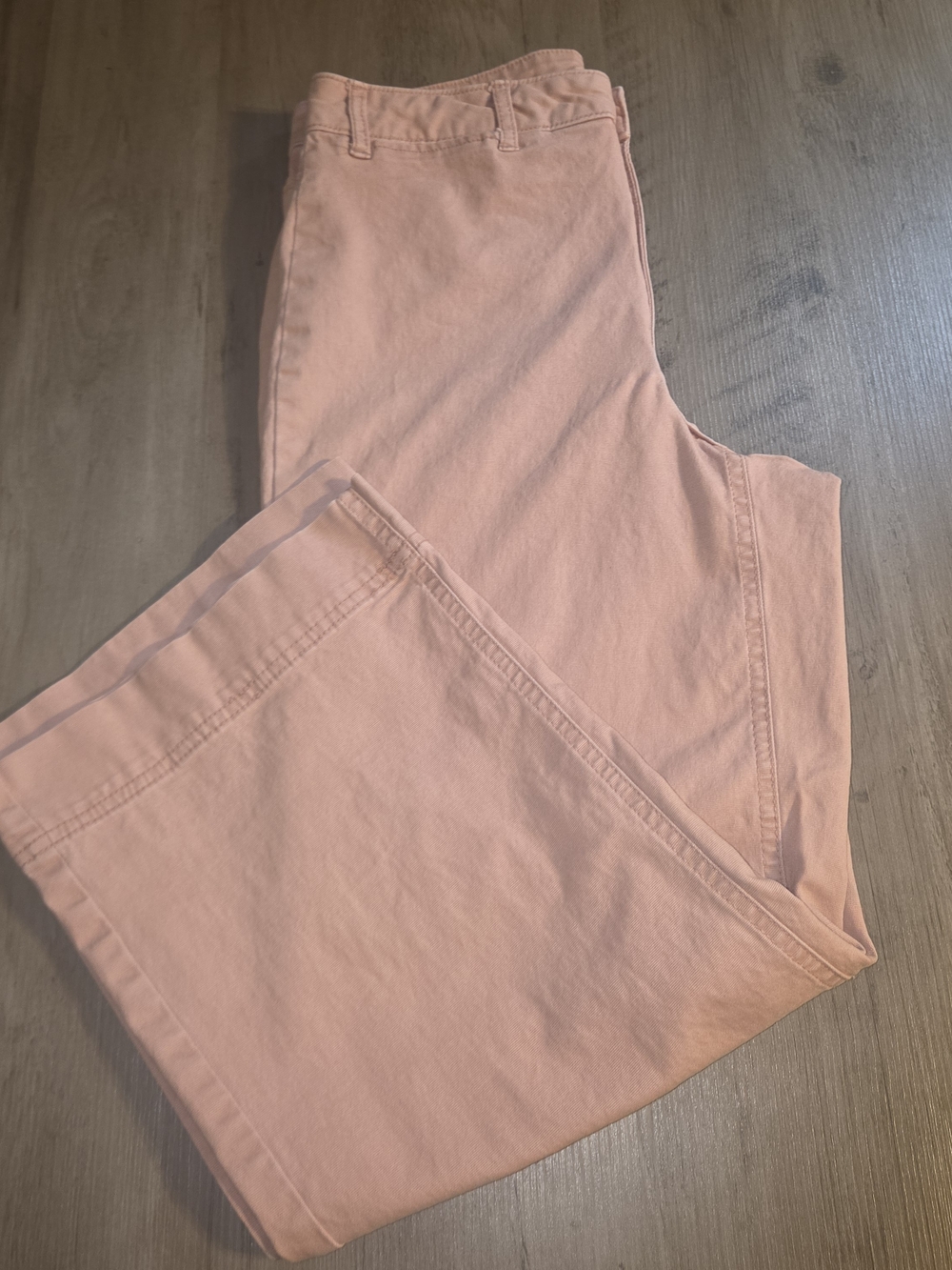 Old Navy High-Waisted Wide-Leg Cropped Chino Pants Soft Pink Size 4